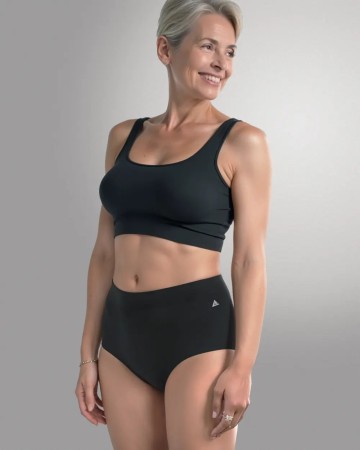 Black High-Waist Bamboo Leak Panty – Soft & Skin Friendly
